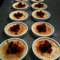 Ginger Creme Brulee with Fresh Berries